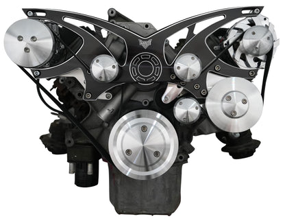 Chrysler Gen III Hemi Style Track Serpentine System - AC & PS - Black Onyx