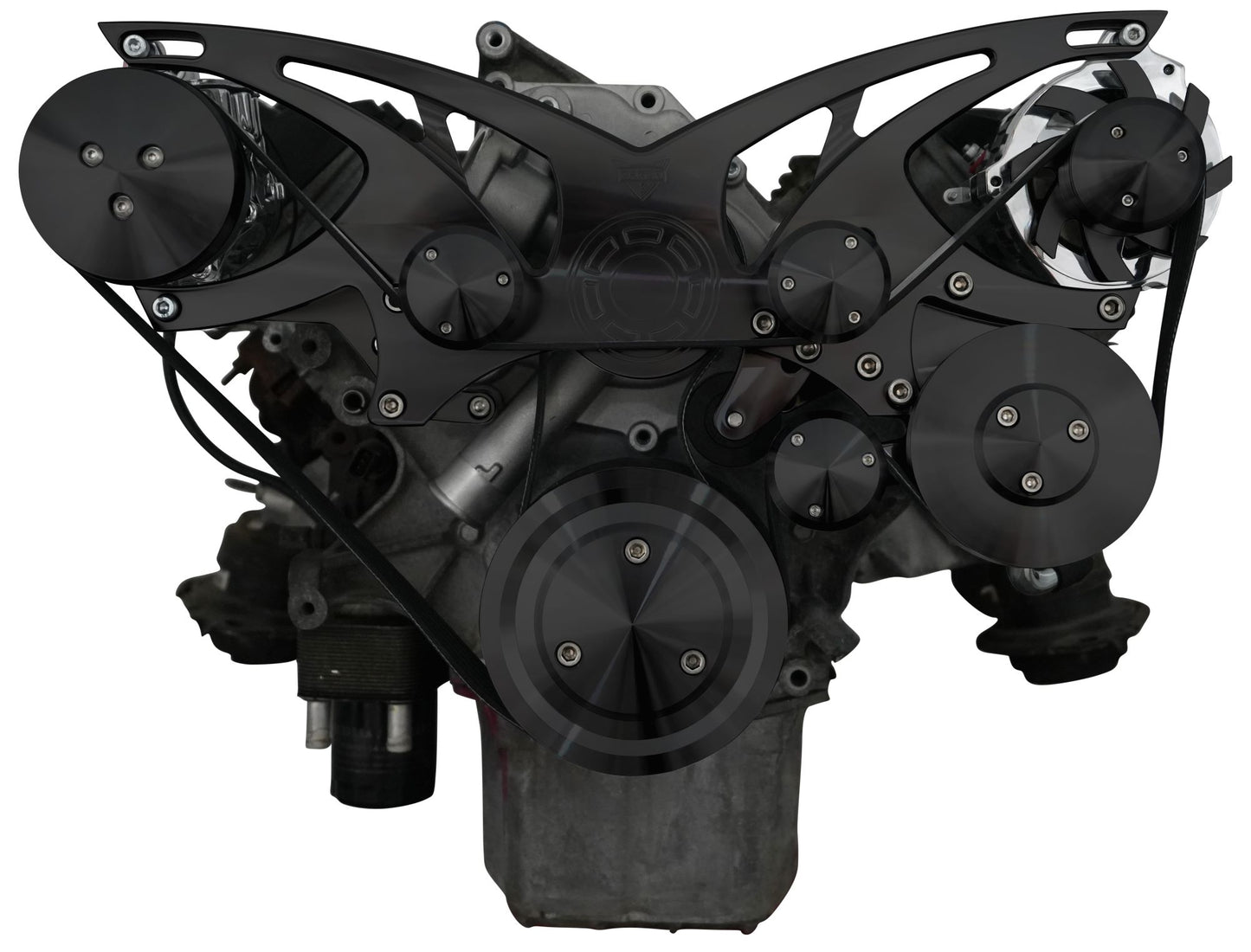 Chrysler Gen III Hemi Style Track Serpentine System - AC & PS - Black