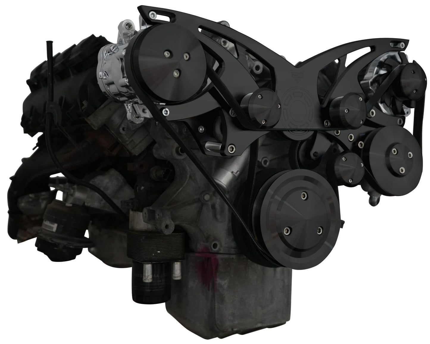 Chrysler Gen III Hemi Style Track Serpentine System - AC & PS - Black
