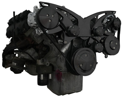 Chrysler Gen III Hemi Style Track Serpentine System - AC & PS - Black