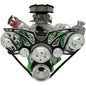 Big Block Chrysler Style Track Serpentine System - PS & ALT - Black Onyx