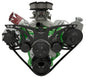 Big Block Chrysler Style Track Serpentine System - PS & ALT - Black