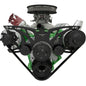Big Block Chrysler Style Track Serpentine System - PS & ALT - Billet ACC - Black