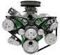 Big Block Chrysler Style Track Serpentine System - AC & PS - Black Onyx