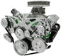 Big Block Chrysler Style Track Serpentine System - AC & PS - Chrome