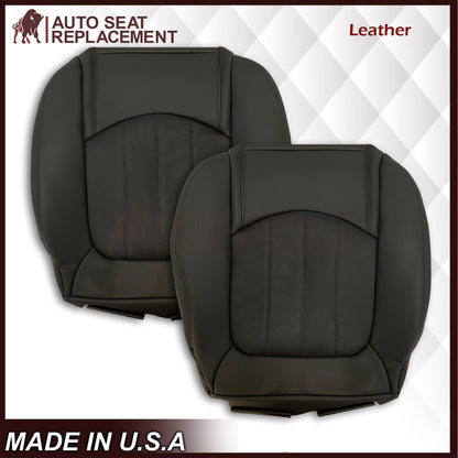 2007-2012 GMC Acadia Denali Driver or Passenger Bottom Perforated Seat Cover in Black: Choose Leather or Vinyl