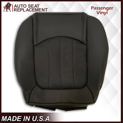 2008-2012 Buick Enclave Driver or Passenger Bottom Perforated Seat Cover in Black: Choose Leather or Vinyl