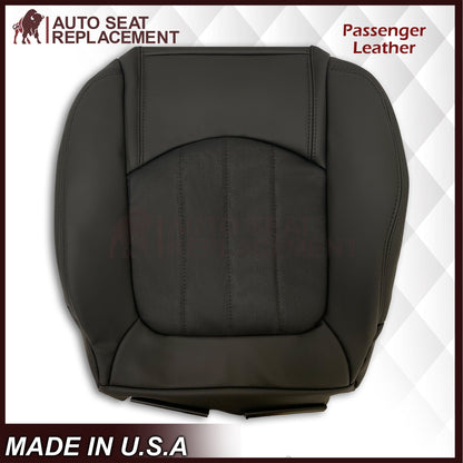 2007-2012 GMC Acadia Denali Driver or Passenger Bottom Perforated Seat Cover in Black: Choose Leather or Vinyl