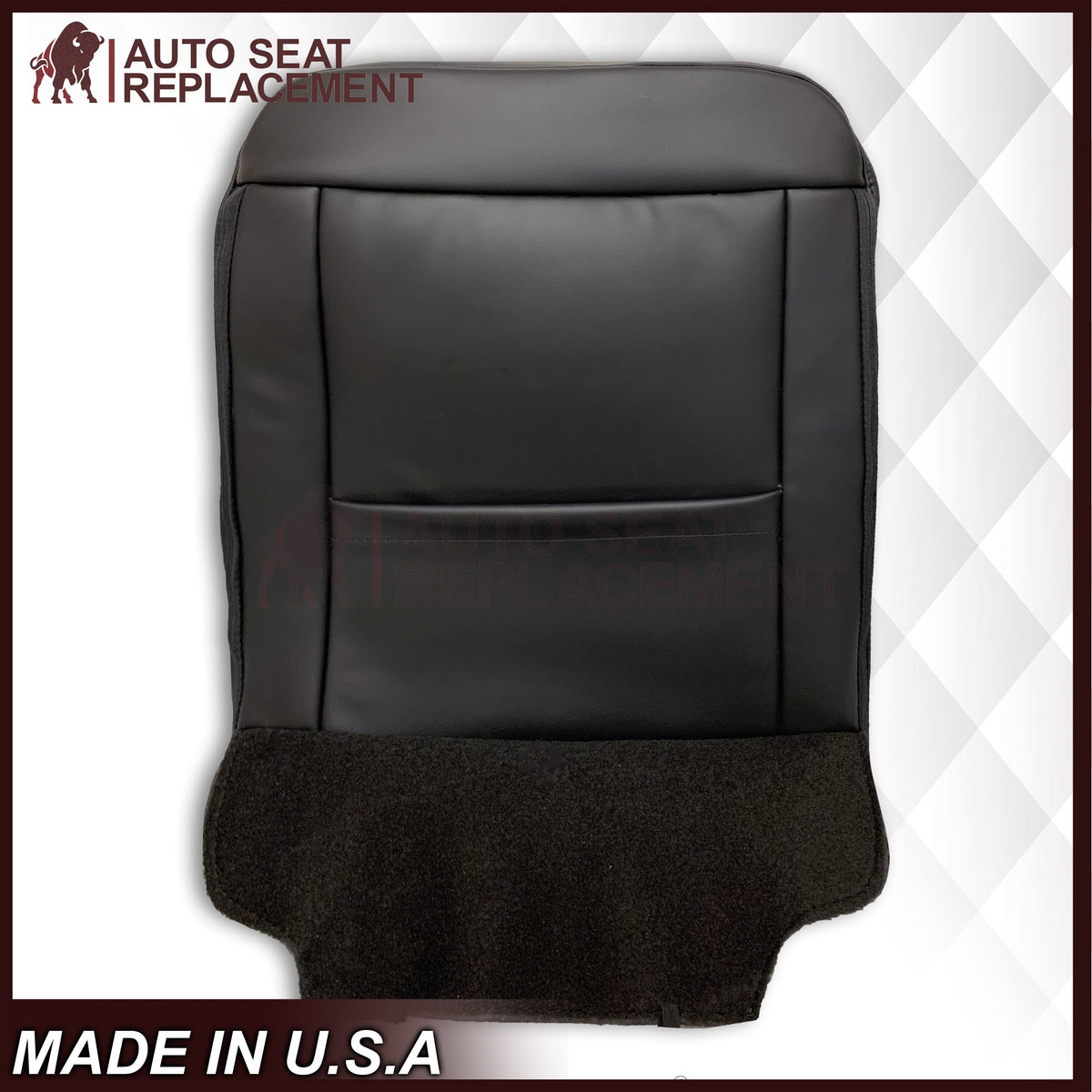 2014 - 2019 Chevy Silverado Tahoe Suburban & GMC Yukon Perforated Leather Seat Cover Replacement in Black (Perforated Jet Black)
