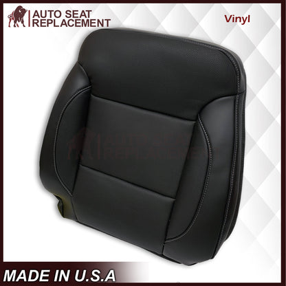 2014 - 2019 Chevy Silverado Tahoe Suburban & GMC Yukon Perforated Leather Seat Cover Replacement in Black (Perforated Jet Black)