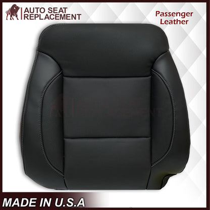 2014 - 2019 Chevy Silverado Tahoe Suburban & GMC Yukon Perforated Leather Seat Cover Replacement in Black (Perforated Jet Black)