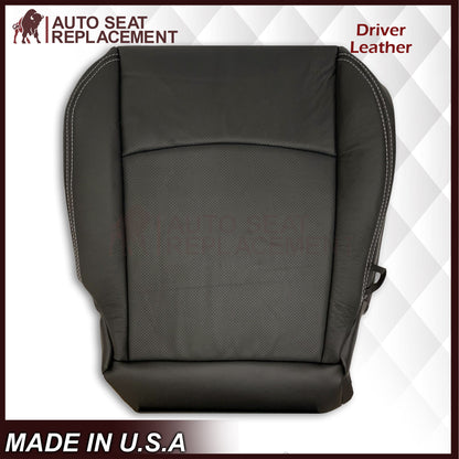 2009 - 2012 Dodge Ram 1500 2500 3500 Laramie Bottom Or Top Replacement Seat Cover in Dark Slate (Dark Gray) With Perforated Inserts