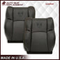 2009 - 2012 Dodge Ram 1500 2500 3500 Laramie Bottom Or Top Replacement Seat Cover in Dark Slate (Dark Gray) With Perforated Inserts