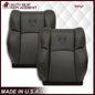 2009 - 2012 Dodge Ram 1500 2500 3500 Laramie Bottom Or Top Replacement Seat Cover in Dark Slate (Dark Gray) With Perforated Inserts
