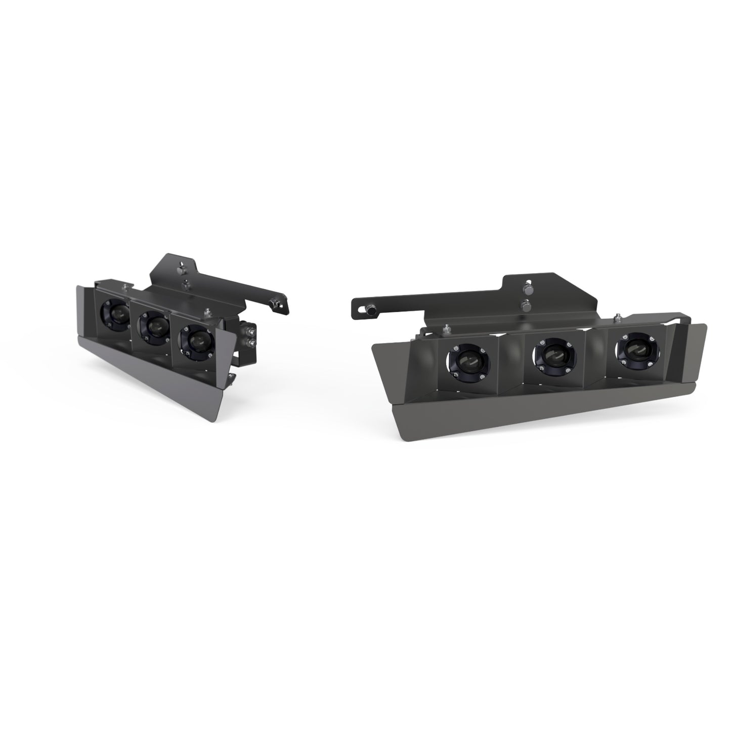 Tiny Monster 411R2 Concept Pod Mini Gen 2 Raptor Steel Bumper Triple Fog Light Kit