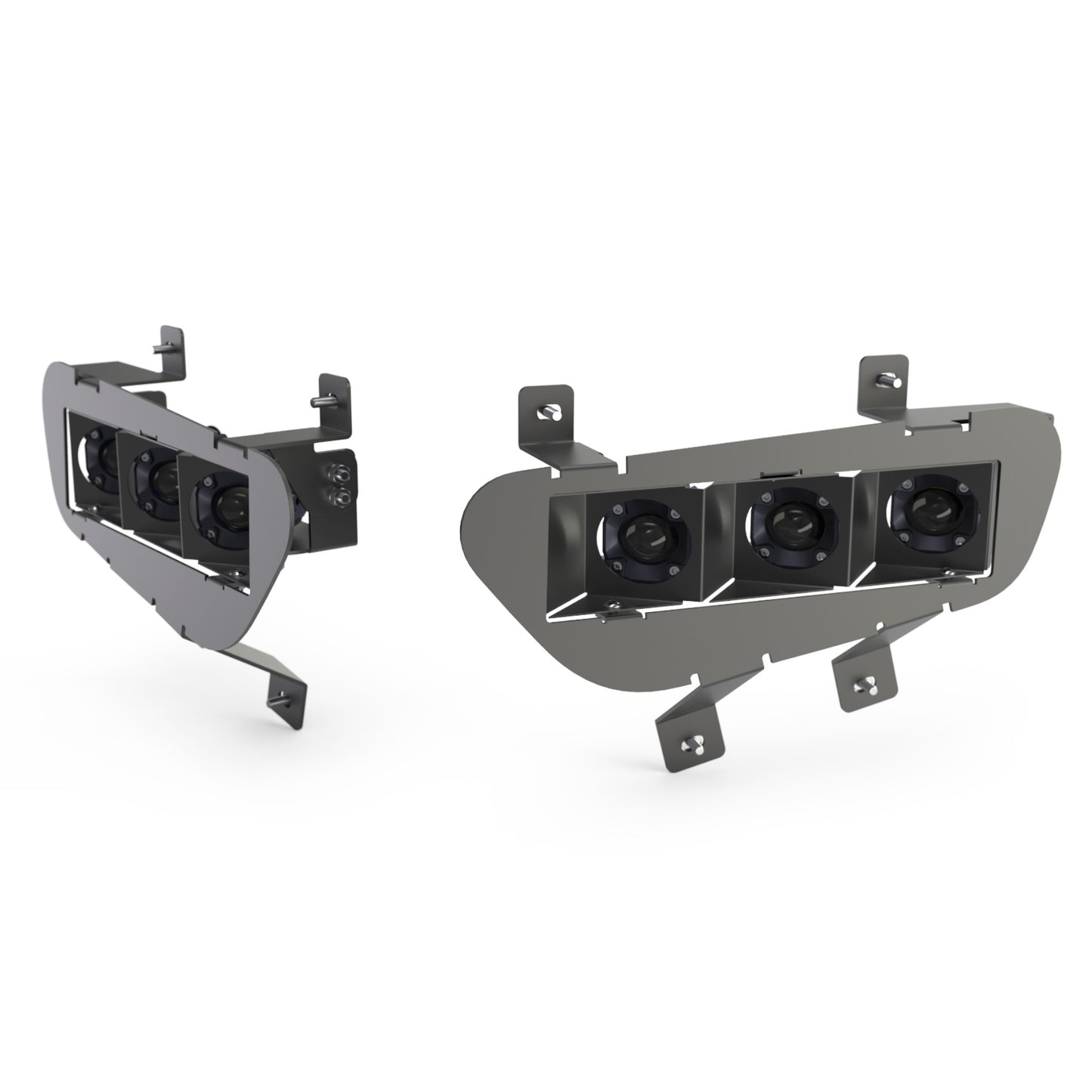 Tiny Monster 411R3 Concept Pod Mini Gen 3 Raptor Steel Bumper Triple Fog Light Kit