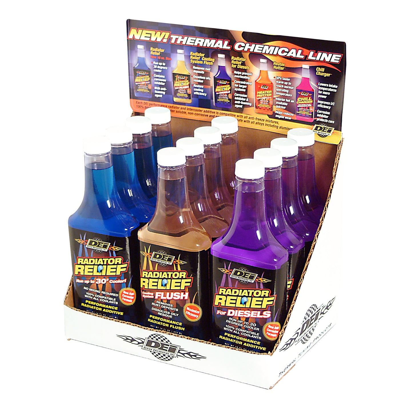 DEI 41210 Radiator Relief Coolant Additive 16 Oz. Assortment Pack Of 12 Bottles 041210