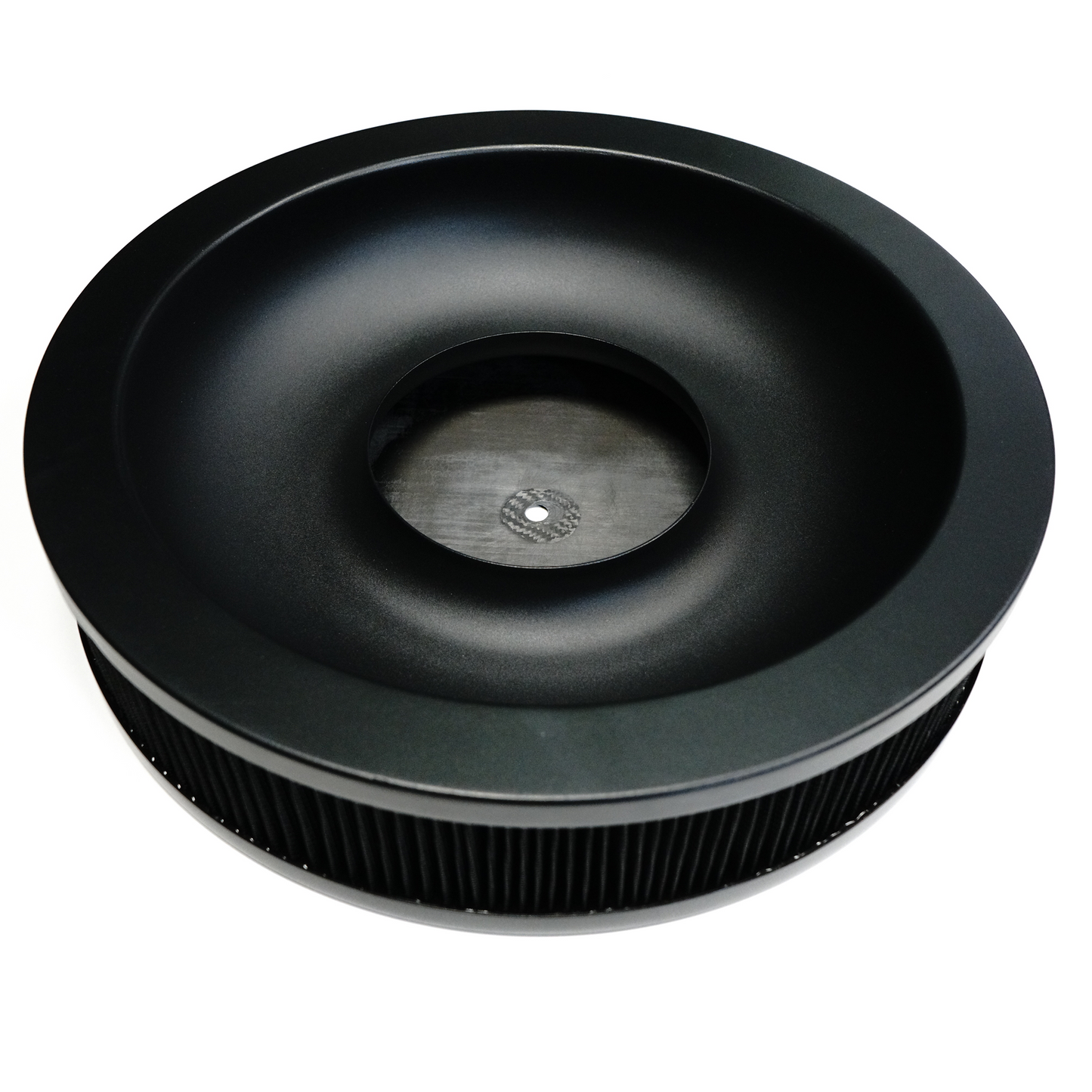 Black Top 2 Inch Tall Air Filter Assembly With 1.5 Inch Drop Base & Hardware