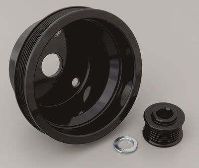 Small Block Chevy Serpentine Pulley Kit - '88-92 - Black