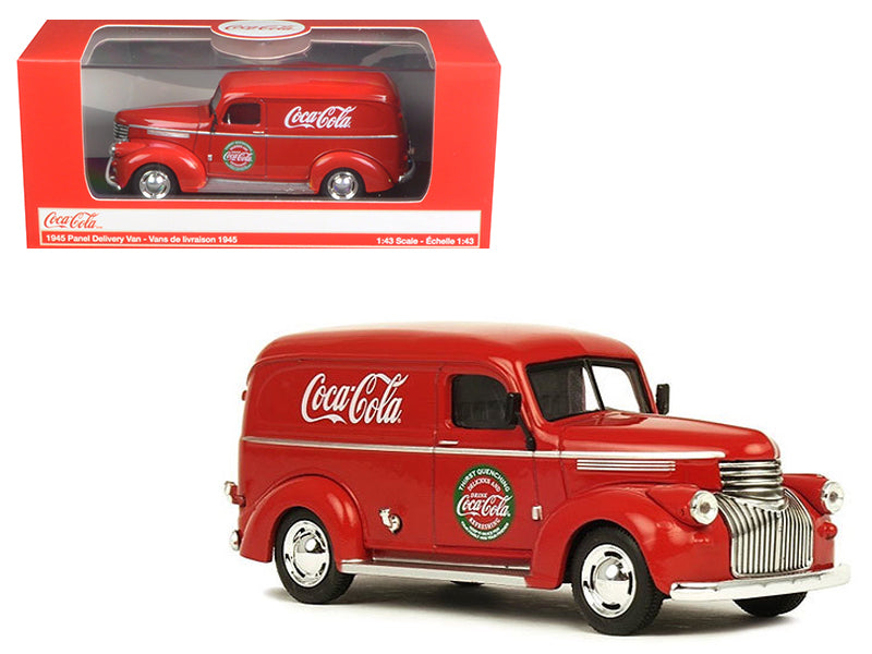 1945 Panel Delivery Van "Coca-Cola" Red 1/43 Diecast Model Car by Motorcity Classics  free shipping USA