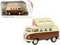 Volkswagen T1 Camper Bus with Pop-Top Roof Brown and Cream 1/64 Diecast Model by Schuco  free shipping USA