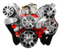 Big Block Chevy Evolution Serpentine System W/ AC  PS And ALT. Clear Powder.