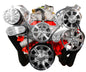 Big Block Chevy Evolution Serpentine System W/ PS And ALT. Clear Powder.