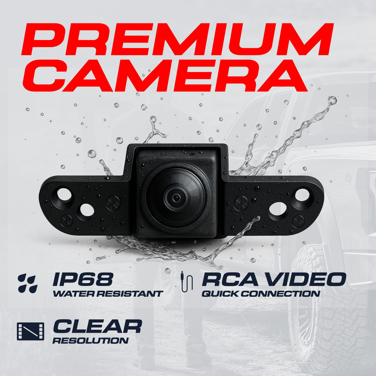 Dodge Ram (1994-2001) Black Replacement Tailgate Bezel with Backup Camera