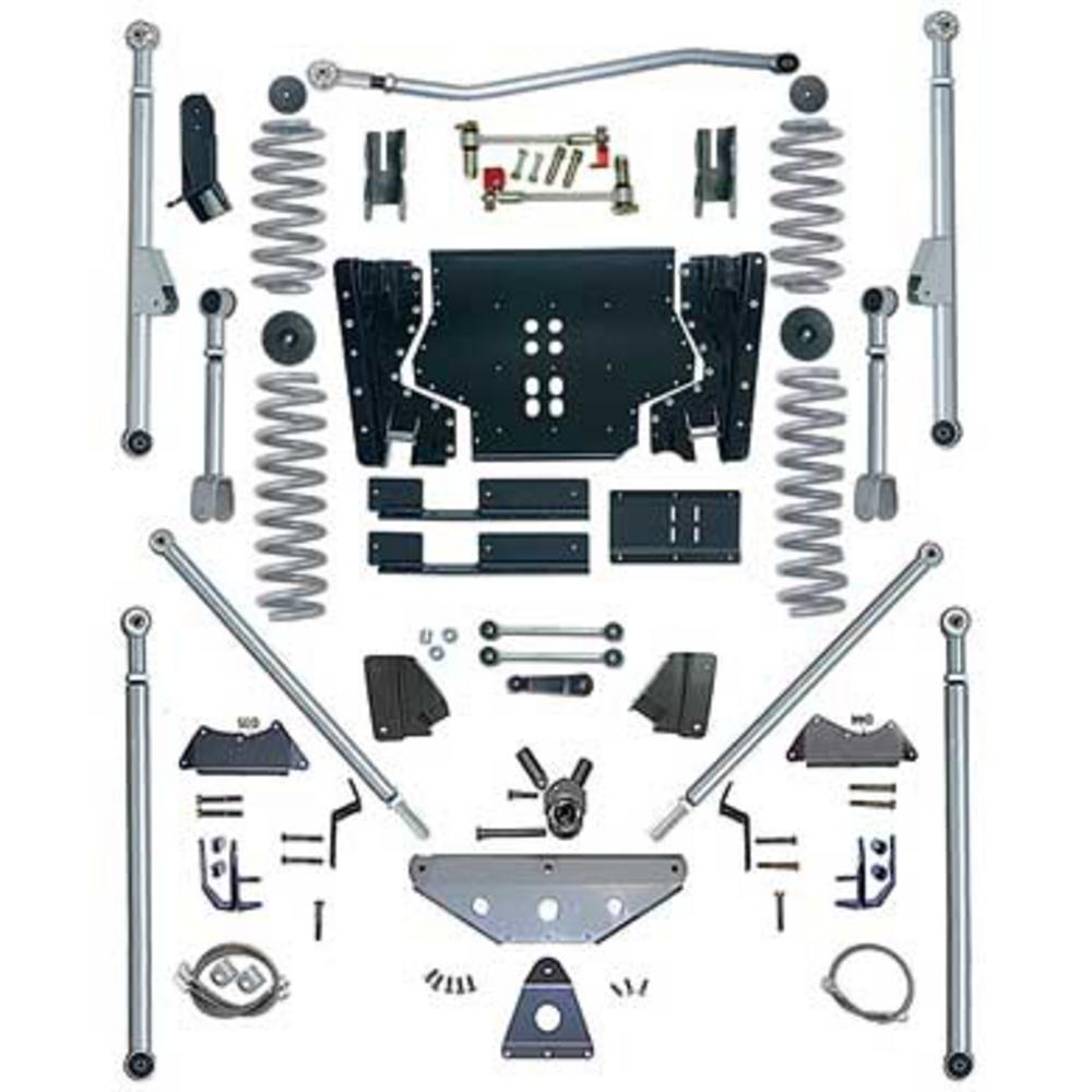 4.5 Inch Extreme-Duty Long Arm Lift Kit With Rear Tri-Link And Twin Tube Shocks