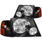 Anzo 2002-2005 Ford Explorer Crystal Headlights Black w/ Corner Lights 2pc