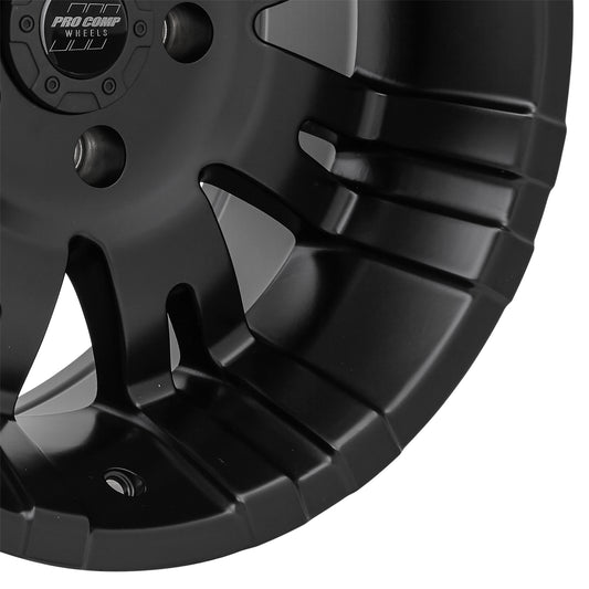 Raven Satin Black 17x9 5x5 4.75BS Offset -6mm Cap P/N 8327041