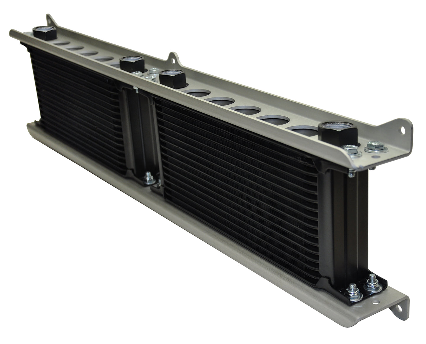 Dual Stacked Plate Brushed Aluminum Brackets With Mounting Hardware