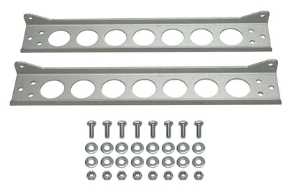 Single Stacked Plate Brushed Aluminum Brackets With Mounting Hardware