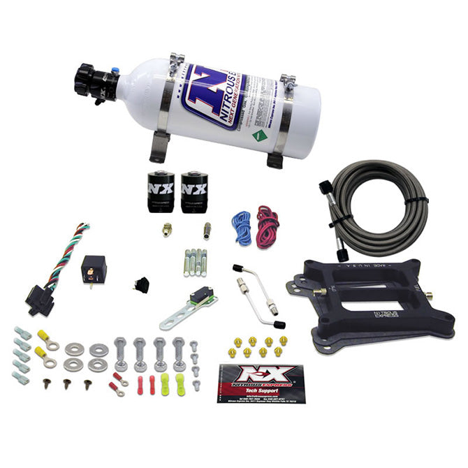 Nitrous Express - 4150 4-BBL/GASOLINE (100-200-300-400-500HP) WITH 5LB BOTTLE - 50040-05