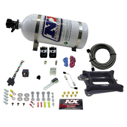 Nitrous Express - 4150 4-BBL/ALCOHOL (100-200-300-400-500HP) WITH 10LB BOTTLE - 50045-10