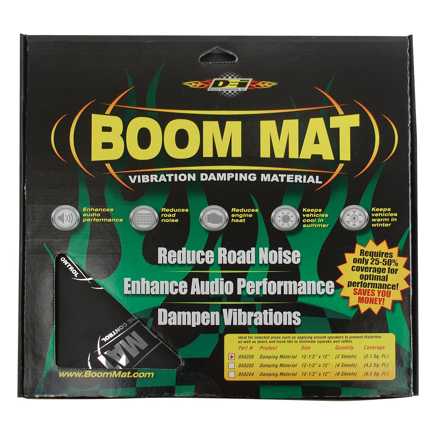 DEI 50204 Boom Mat Damping Material 12.5" X 12" 8 Sheets 050204
