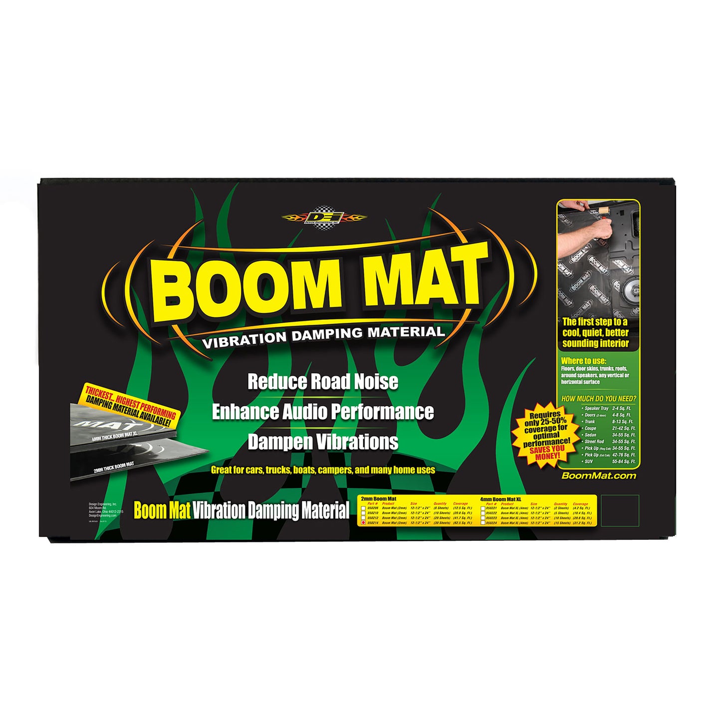 DEI 50214 Boom Mat Damping Material 12.5" X 24" 30 Sheets 050214