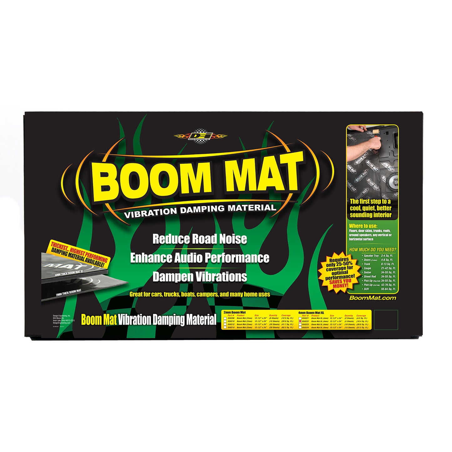 DEI 50222 Boom Mat XL Damping Material 12.5" X 24" 5 Sheets 050222