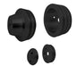 Small Block Chevy Corvette Pulley Kit - V-Belt - '71-82; Black