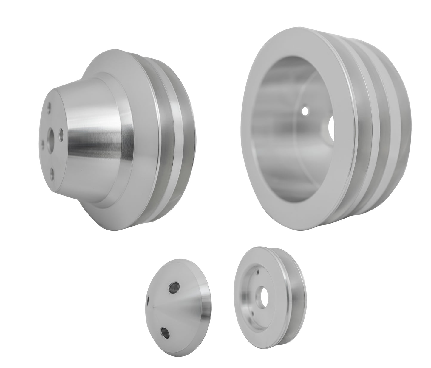 Small Block Chevy Corvette Pulley Kit - V-Belt - '71-82