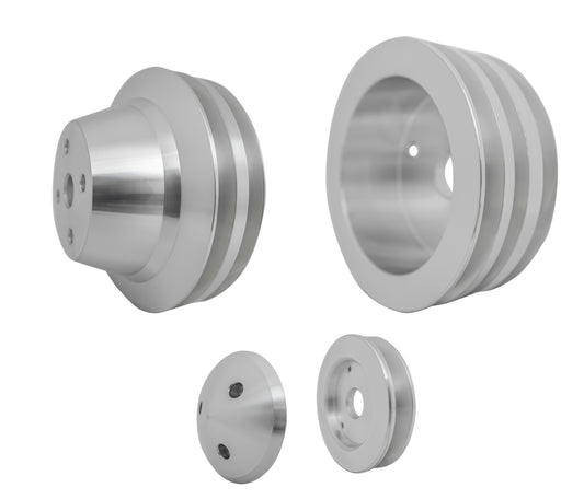 Small Block Chevy Corvette Pulley Kit - V-Belt - '71-82