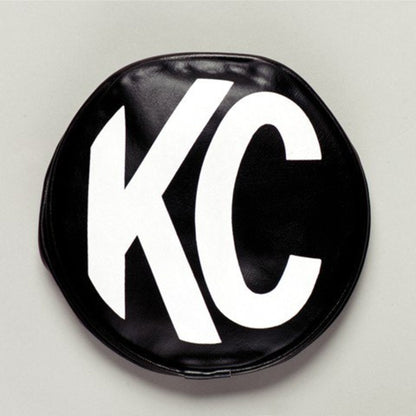 KC Hilites 6 In Light Cover - Soft Vinyl - Black / White KC Logo