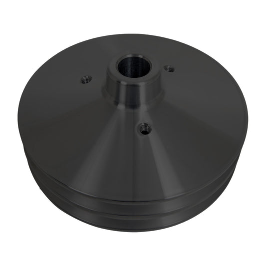 Chevy LWP Power Steering Pulley - Saginaw - 2V - Press Fit - Black