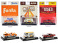 "Sodas" Set of 3 pieces Release 25 Limited Edition to 6250 pieces Worldwide 1/64 Diecast Model Cars by M2 Machines  free shipping USA
