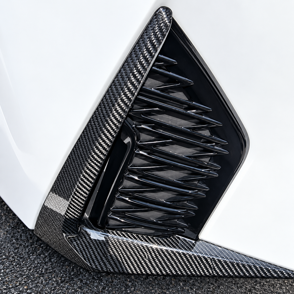 Carbon Fiber Fog Light Lower Bumper Side Trim for Lexus IS300 IS350 IS500