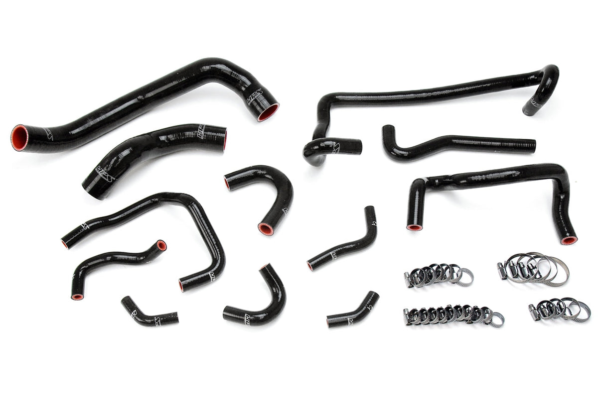 HPS Performance HPS Black Reinforced Silicone Radiator + Heater Hose Kit Coolant Nissan 89-94 Skyline GTR R32 RB26DETT Twin Turbo