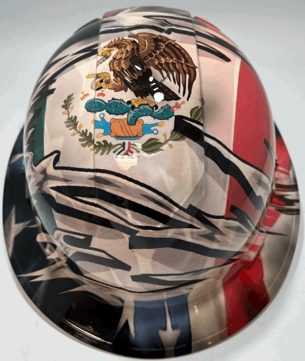 Brim Hard Hat Hydro Dipped MEXICAN AMERICAN PRIDE