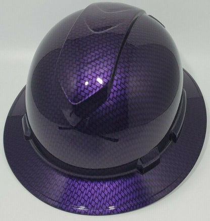 Full Brim Hard Hat Hydro Dipped PURPLE CANDY CARBON FIBER