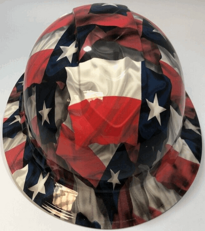 Full Brim Hard Hat Hydro Dipped Texas State Flag