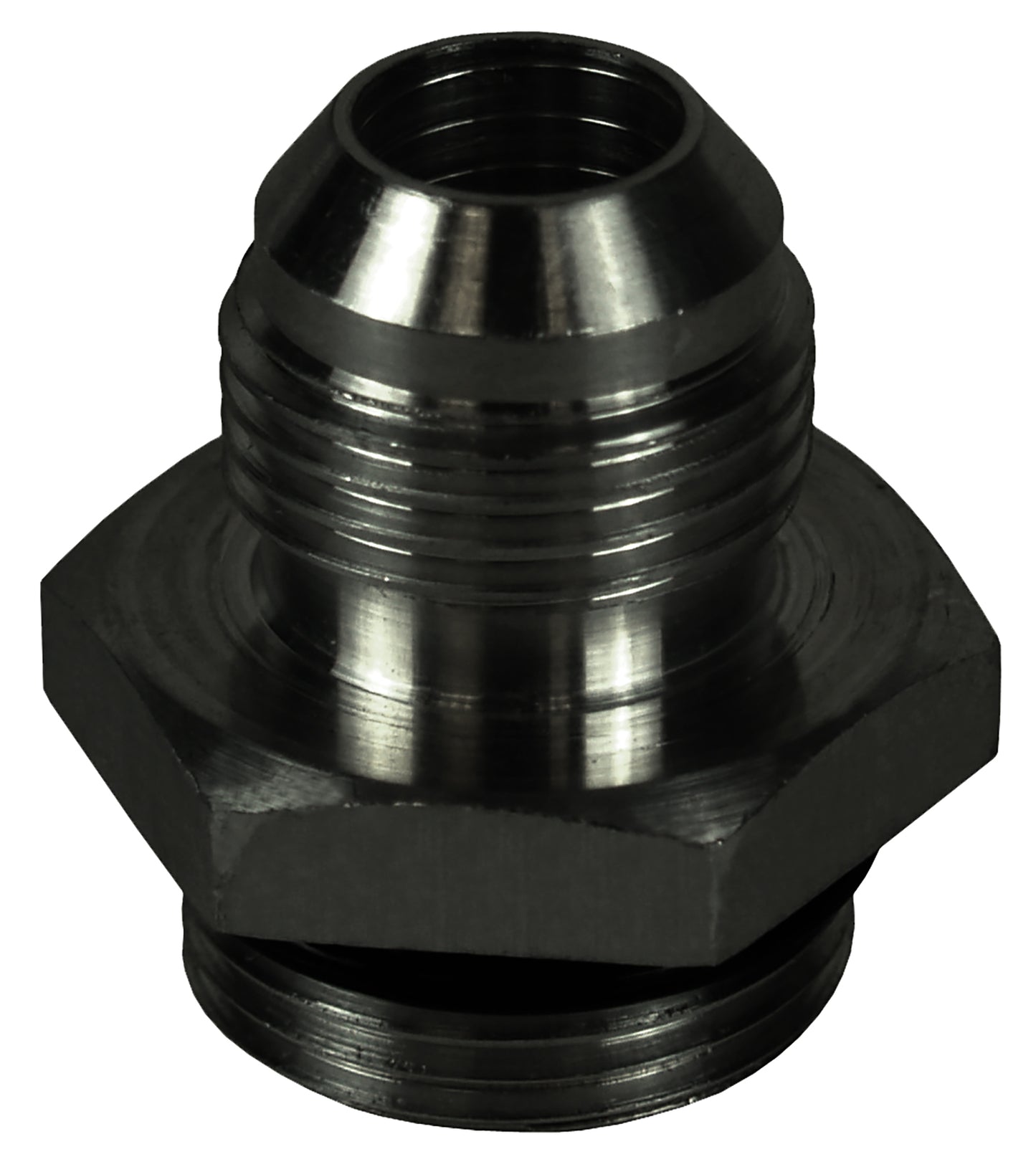 Aluminum Cooler/Adapter Fitting -8AN X 5/8"-18 O-ring Bright Anodized